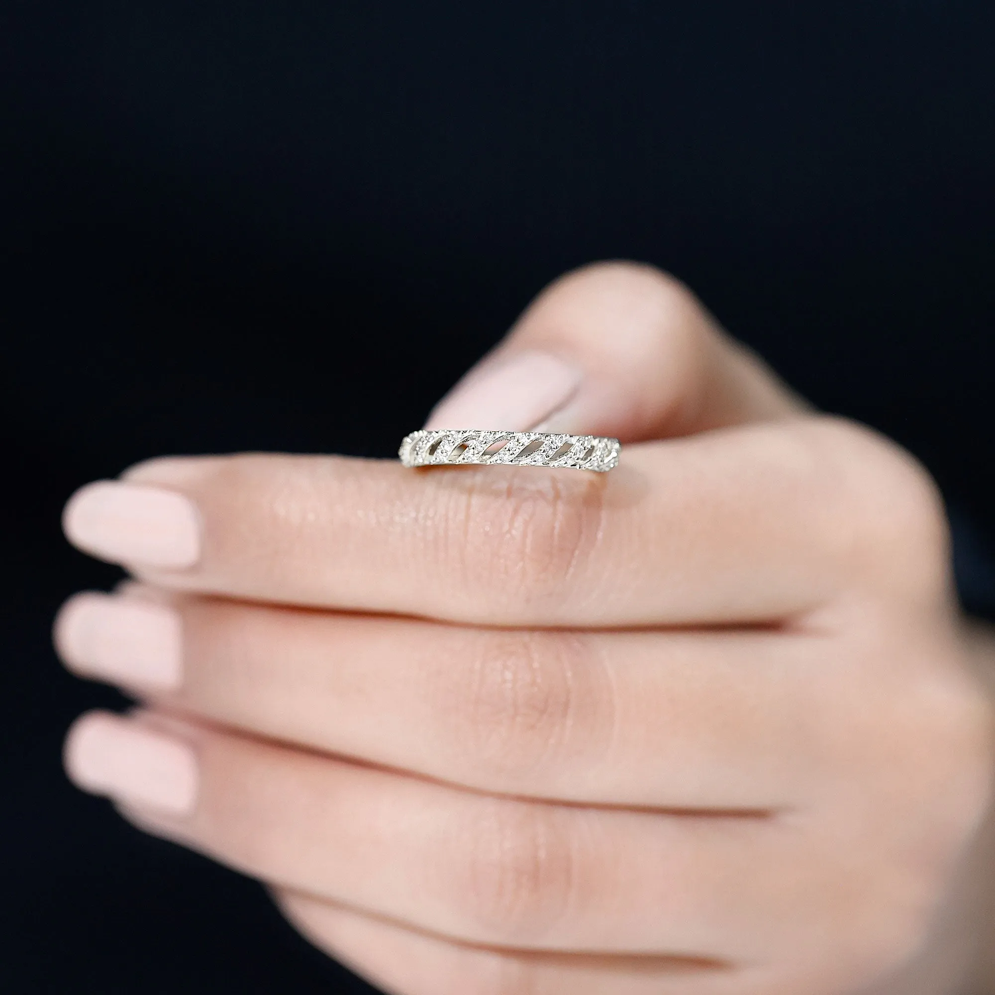 0.25 CT Elegant Round Shape Diamond Half Eternity Ring