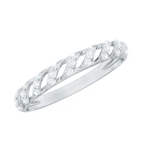 0.25 CT Elegant Round Shape Diamond Half Eternity Ring