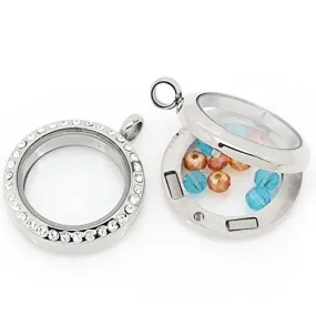 10 Created Crystal Birthstones for Floating Charm Lockets Floating Glass Locket