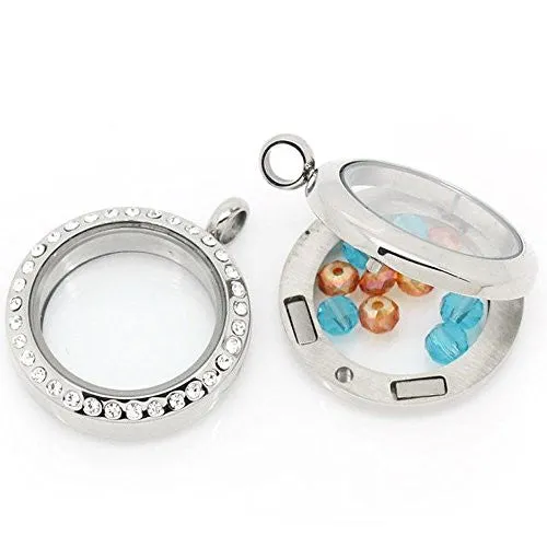 10 Created Crystal Birthstones for Floating Charm Lockets Floating Glass Locket