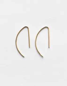 14K Gold Petite Half Round Threader