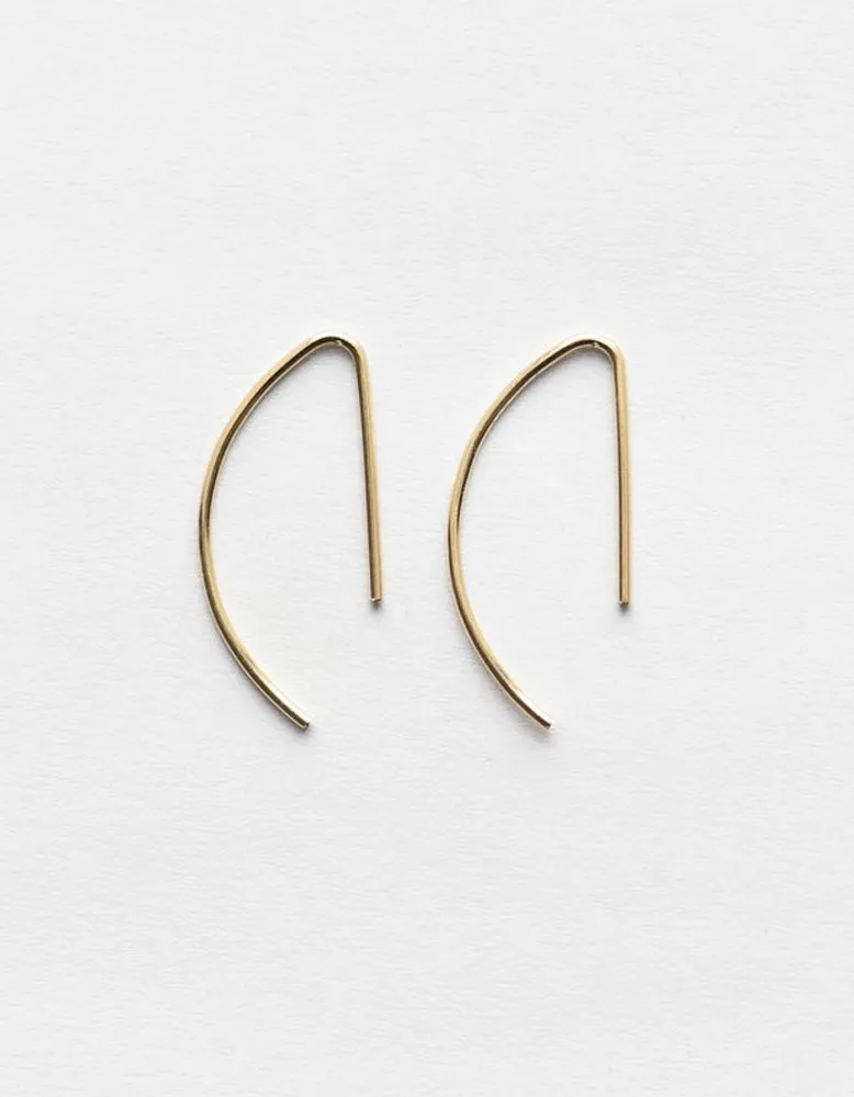 14K Gold Petite Half Round Threader