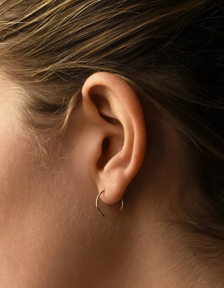 14K Gold Petite Open Circle Threader
