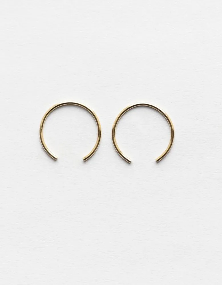 14K Gold Petite Open Circle Threader