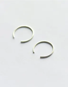 14K Gold Petite Open Circle Threader