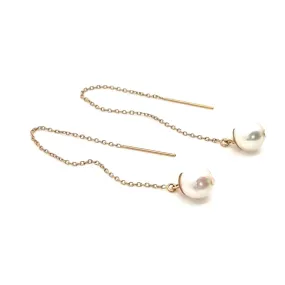 14K van luna - classic akoya pearl threaders