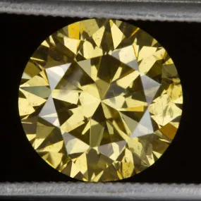 2.5ct GOLDEN CHAMPAGNE DIAMOND VERY GOOD ROUND BRILLIANT CUT LOOSE  FANCY YELLOW