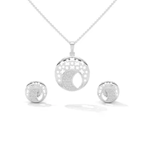 925 Silver Pendant & Earring Set for Women