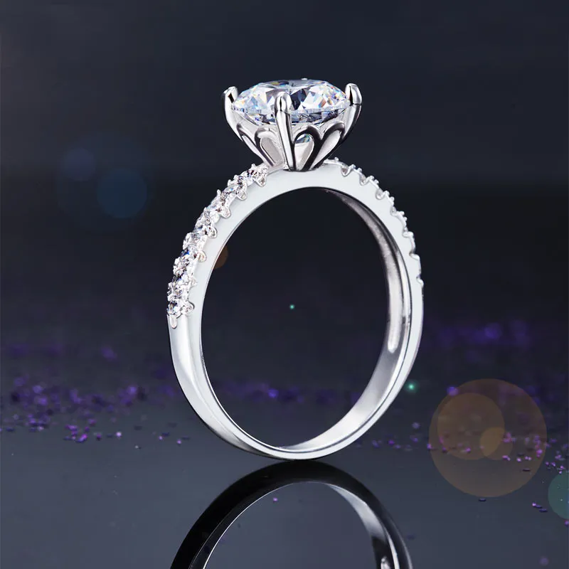 925 Sterling Silver Bridal Engagement Ring 2 Carat Created Diamond Jewelry XFR8212