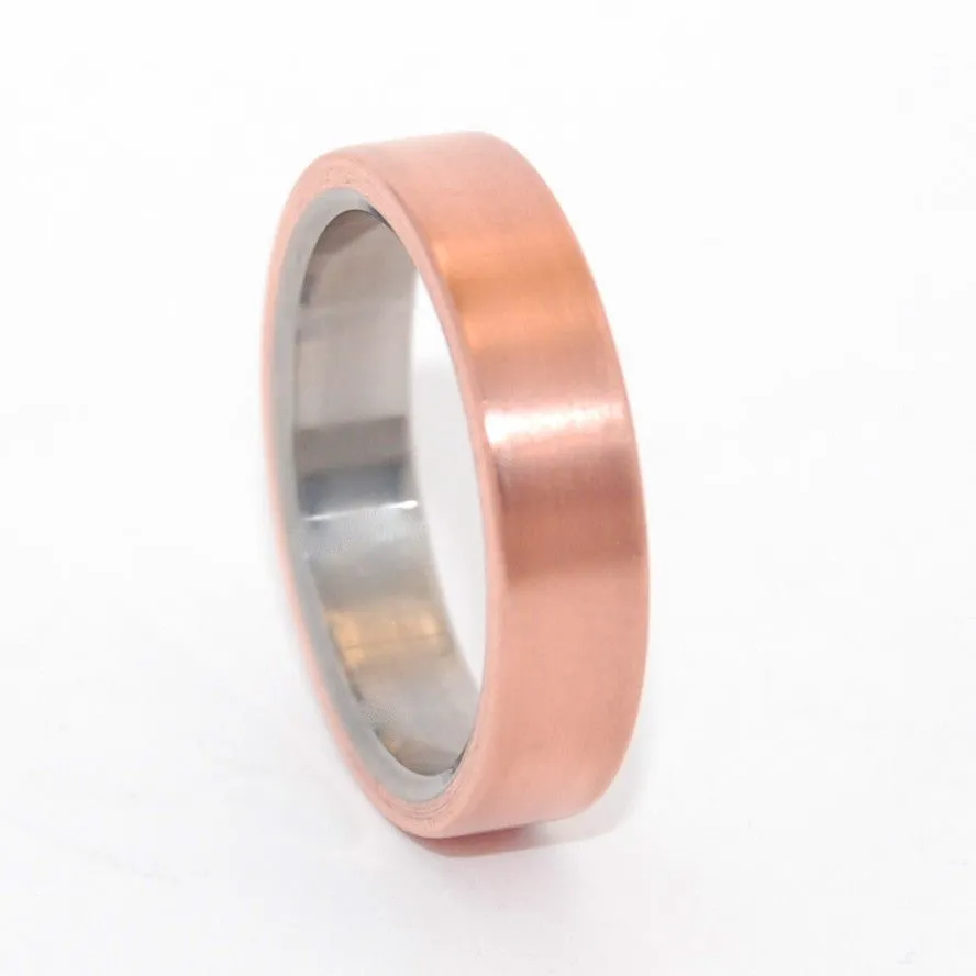 Allemande | Men's Copper & Titanium Wedding Ring