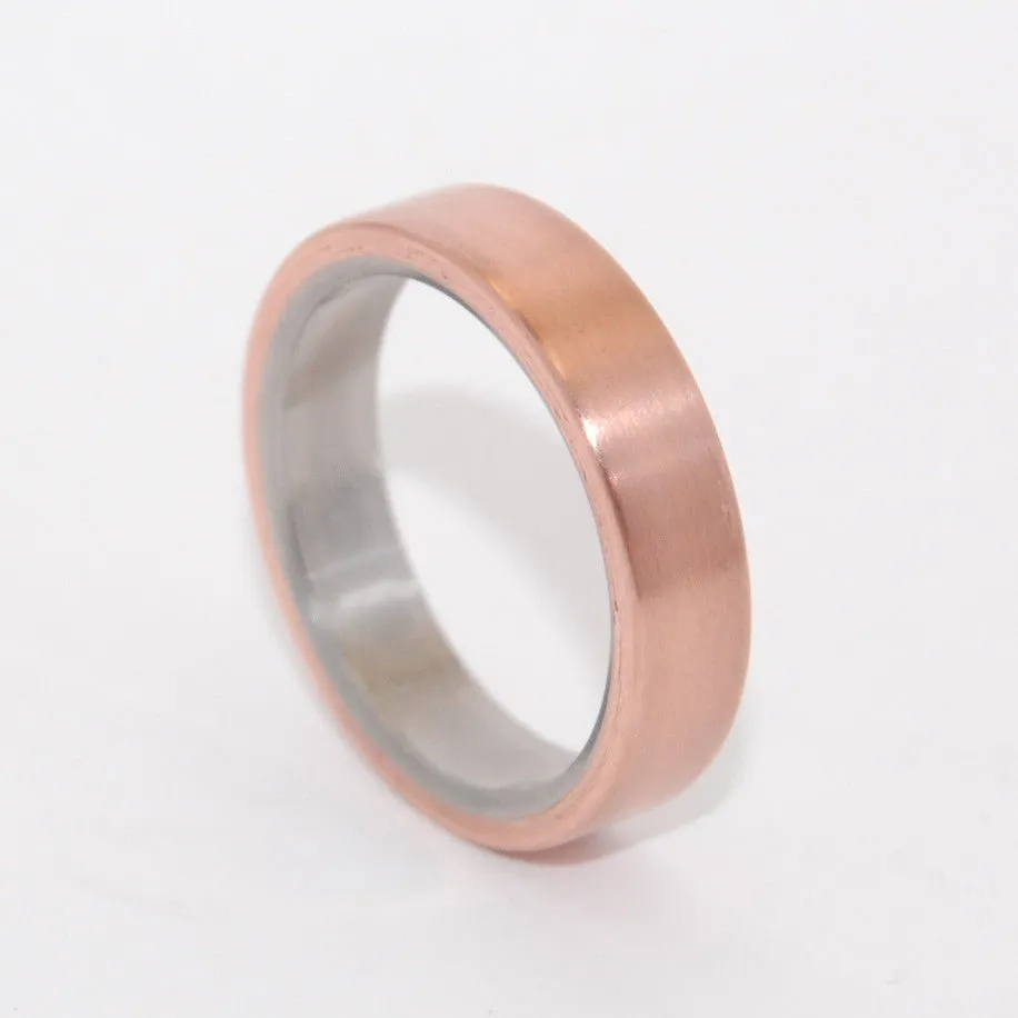 Allemande | Men's Copper & Titanium Wedding Ring