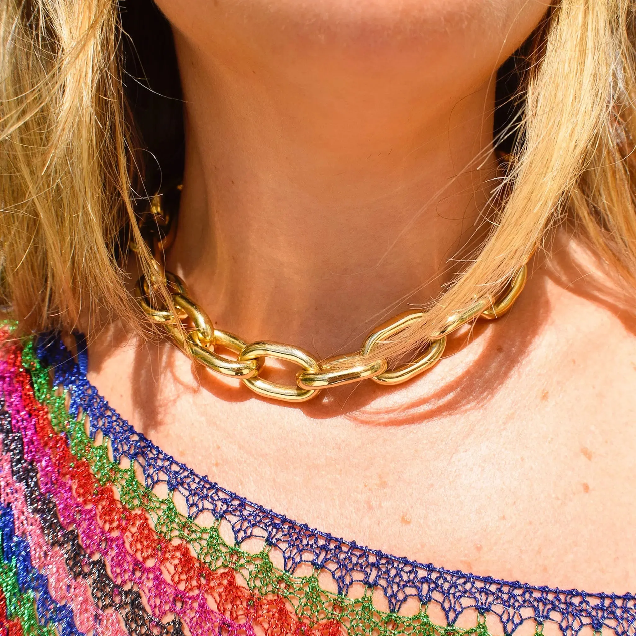Ana Oval Chunk Chain Necklace