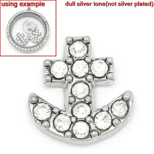 Anchor Floating Charm For Glass Living Memory Lockets