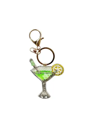 Apple Martini Beaded Keychain