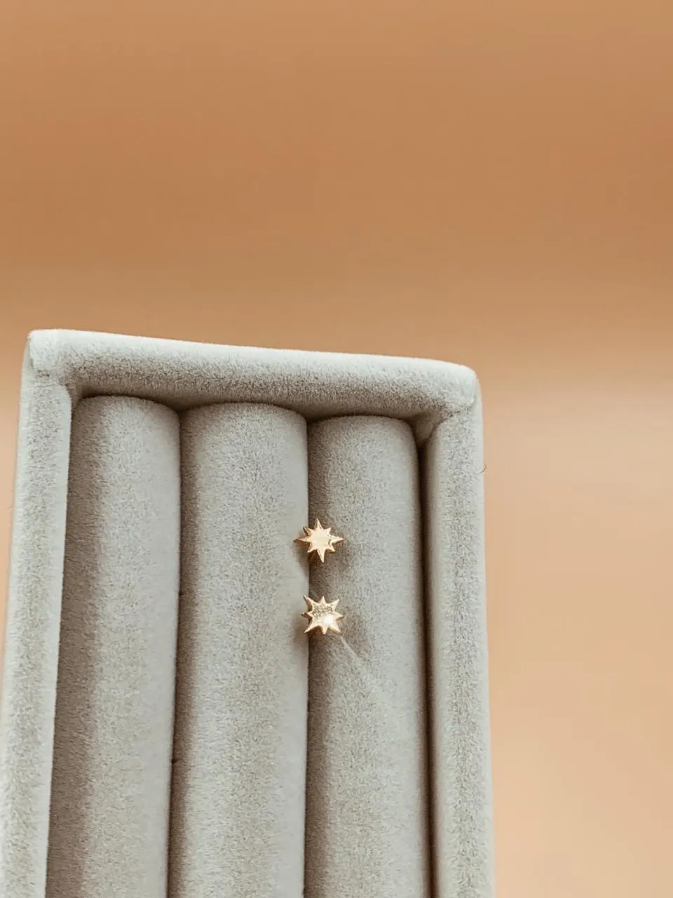 Baby Polaris Gold Plated Sterling Silver North Star Studs