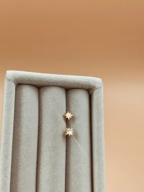 Baby Polaris Gold Plated Sterling Silver North Star Studs