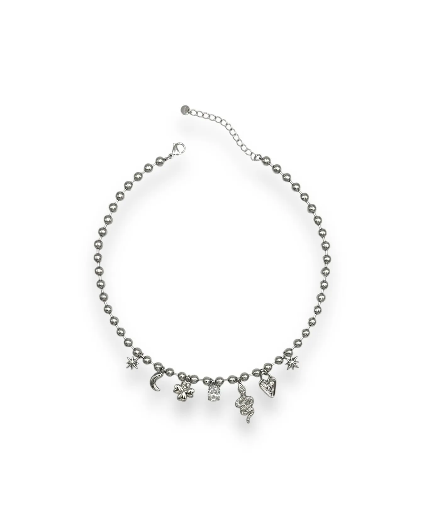 BALL CHAIN CHARM NECKLACE