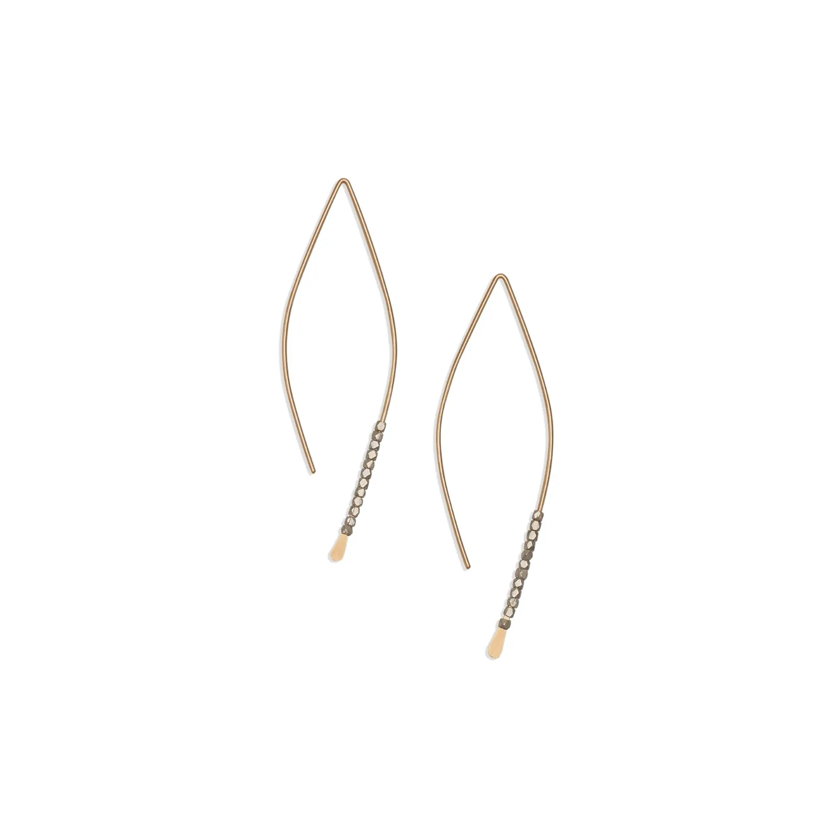 Bead Crescent Earrings
