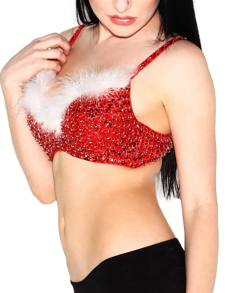 Beaded Feather Bra