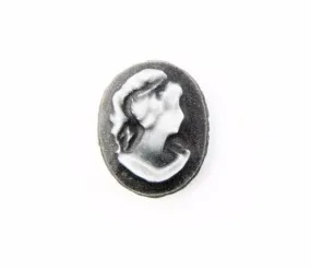 Black Cameo Floating Charm
