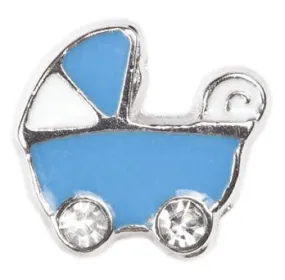 Blue Stroller Floating Charm