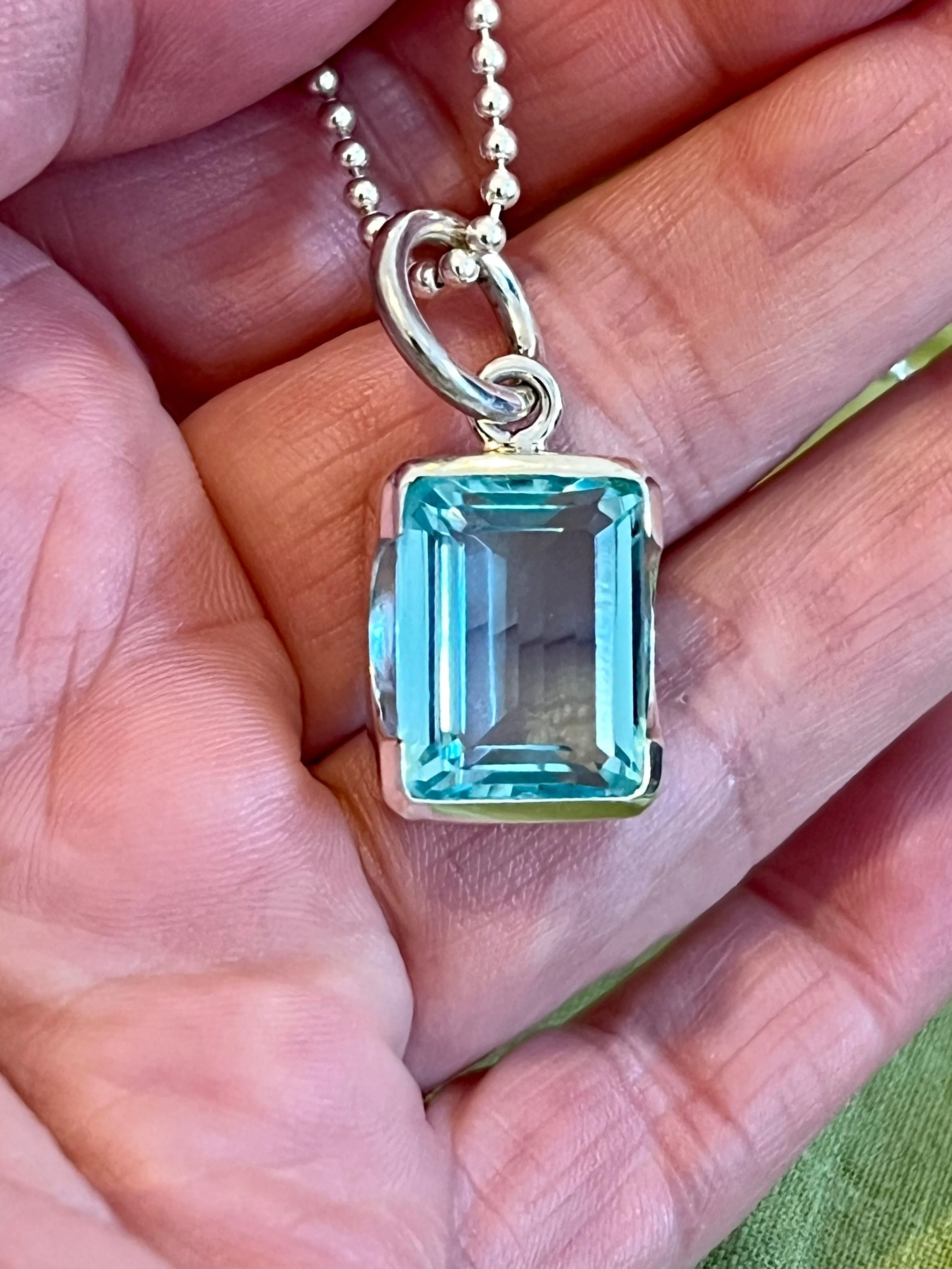 Bold Aquamarine Pendant