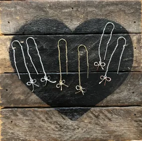 Bow Threader Earrings