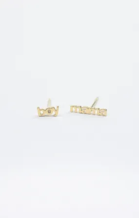 Boy Mama Earring Set