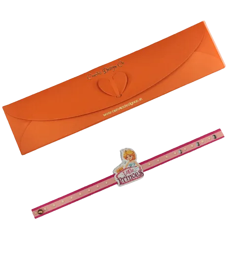 Canvas Design Little Princess Pink Rakhi/Band For Kids Ages 3-12 Years