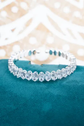 Cassie Cubic Zirconia Silvertone Bracelet