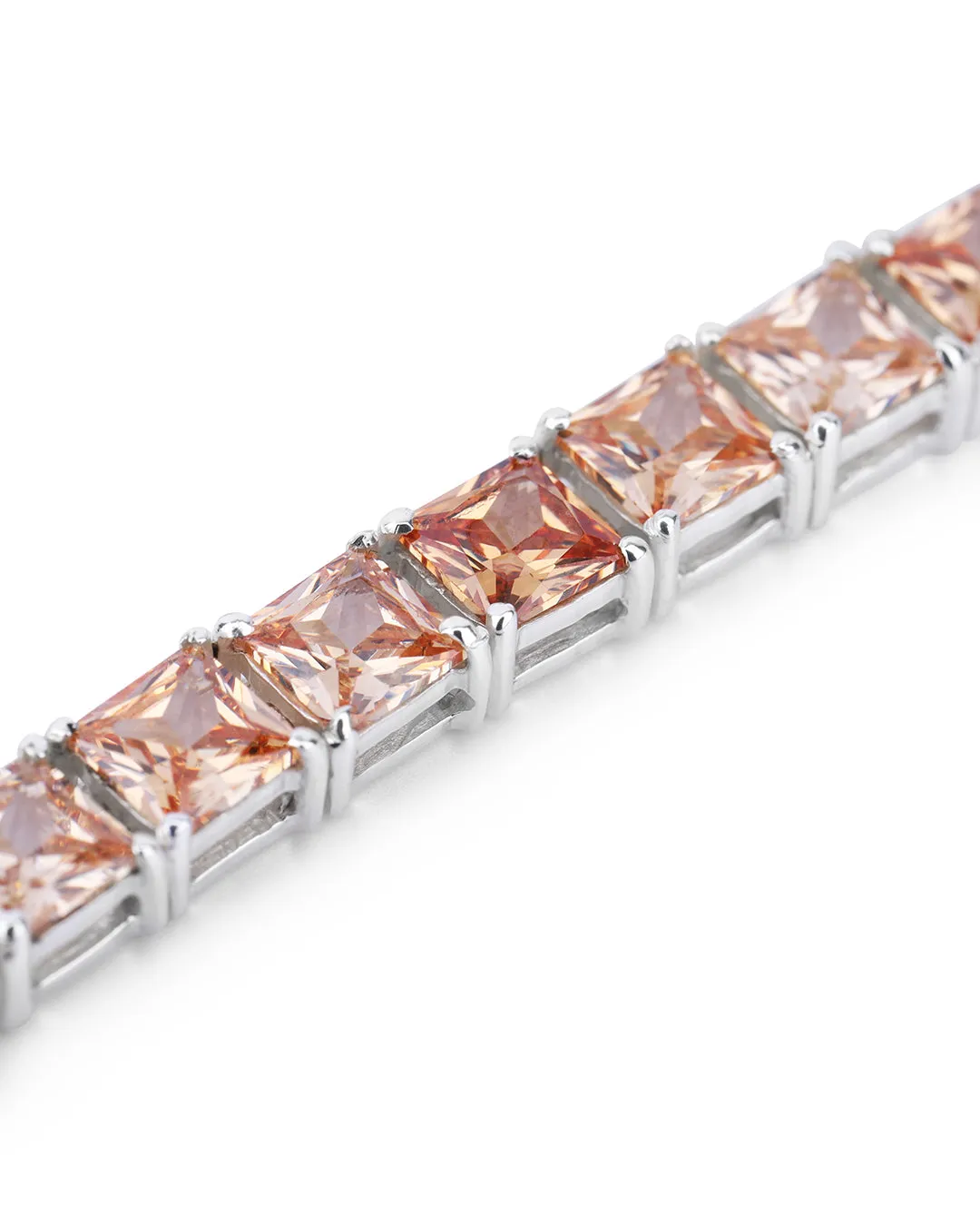 Champagne Princess Zirconia Tennis Bracelet