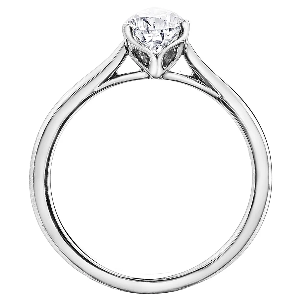 Classic Canadian Pear Solitaire Diamond Ring
