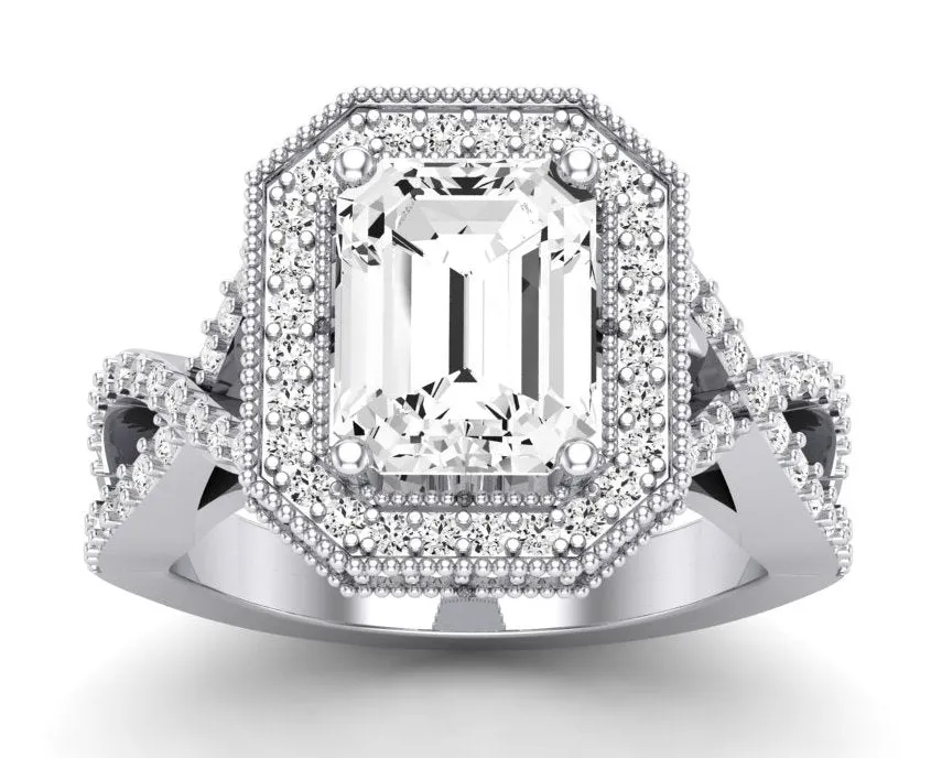 Clover - Emerald Lab Diamond Engagement Ring (IGI Certified)