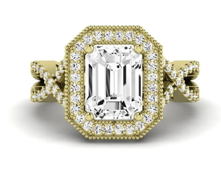 Clover - Emerald Lab Diamond Engagement Ring (IGI Certified)
