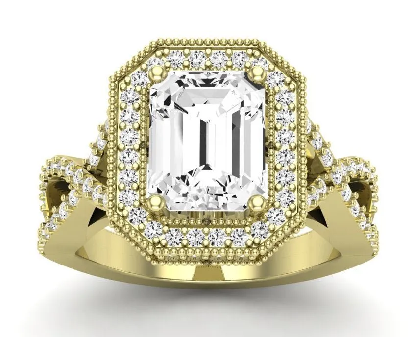 Clover - Emerald Lab Diamond Engagement Ring (IGI Certified)