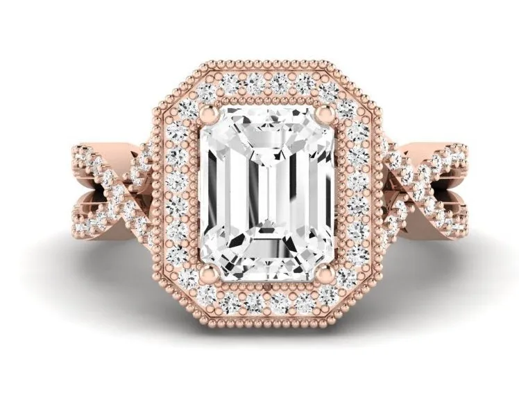 Clover - Emerald Lab Diamond Engagement Ring (IGI Certified)