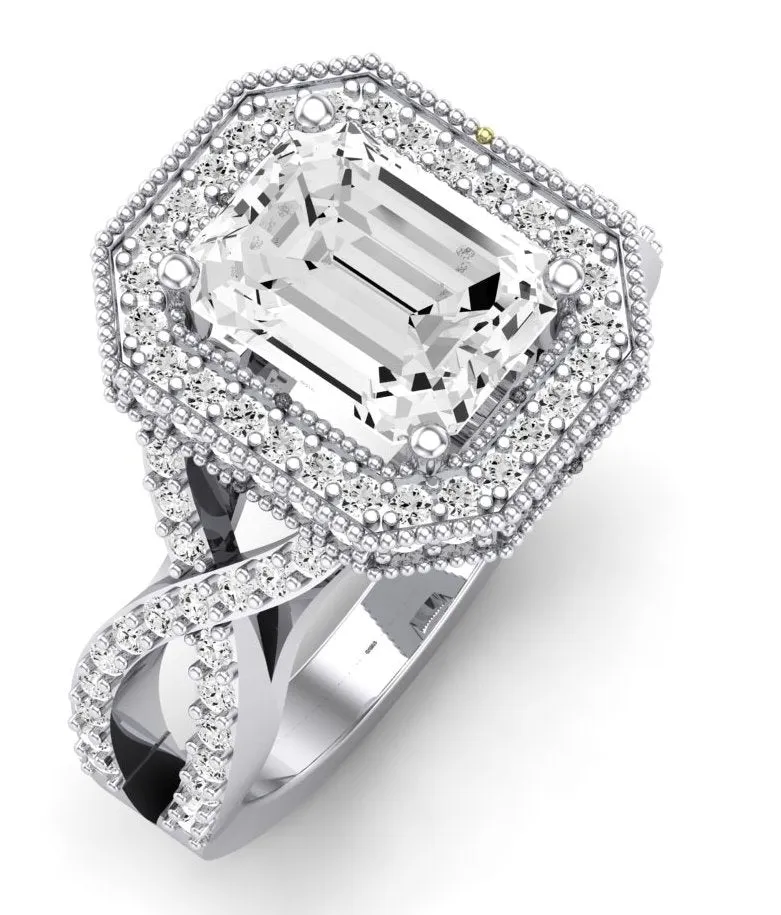 Clover - Emerald Lab Diamond Engagement Ring (IGI Certified)