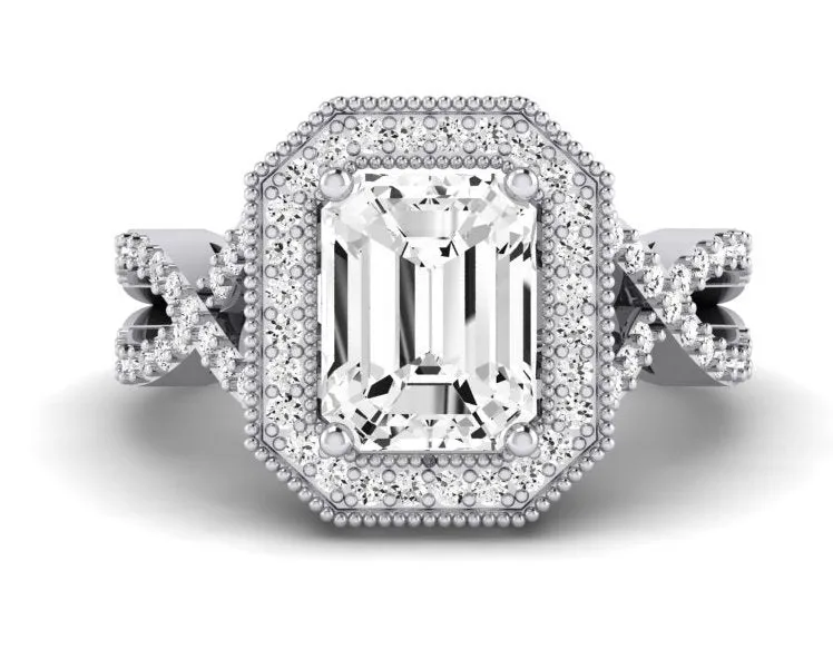Clover - Emerald Lab Diamond Engagement Ring (IGI Certified)