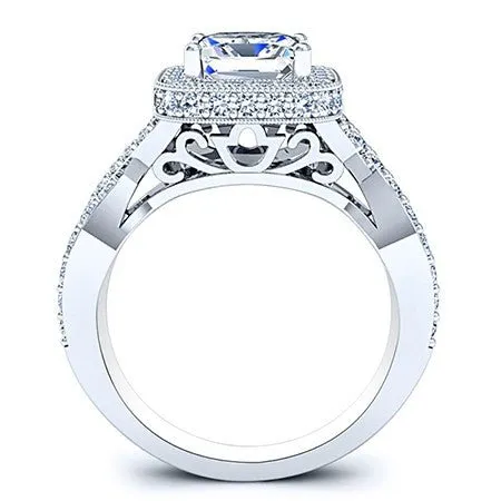 Clover - GIA Natural Princess Diamond Engagement Ring