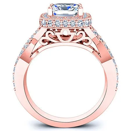 Clover - GIA Natural Princess Diamond Engagement Ring