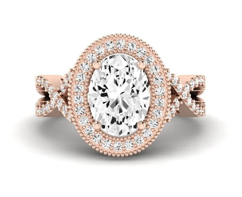 Clover - Oval Lab Diamond Engagement Ring (IGI Certified)