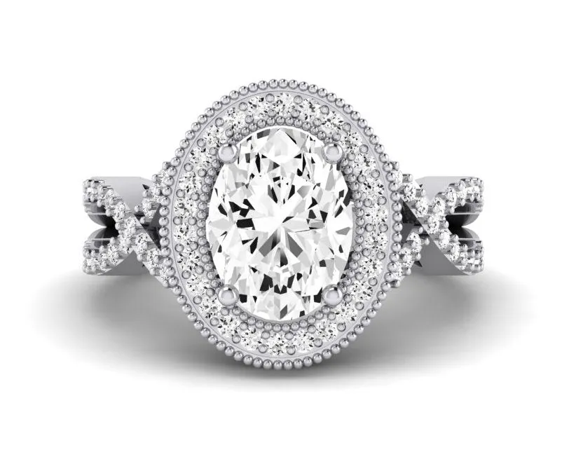 Clover - Oval Moissanite Engagement Ring