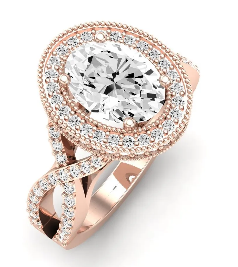Clover - Oval Moissanite Engagement Ring