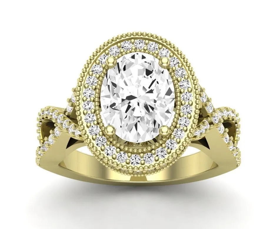 Clover - Oval Moissanite Engagement Ring