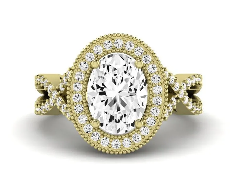 Clover - Oval Moissanite Engagement Ring