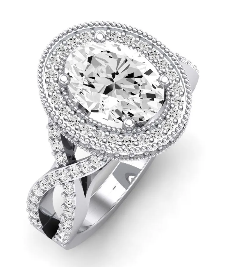 Clover - Oval Moissanite Engagement Ring