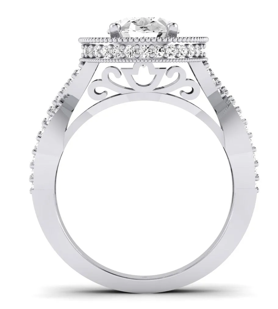 Clover - Oval Moissanite Engagement Ring