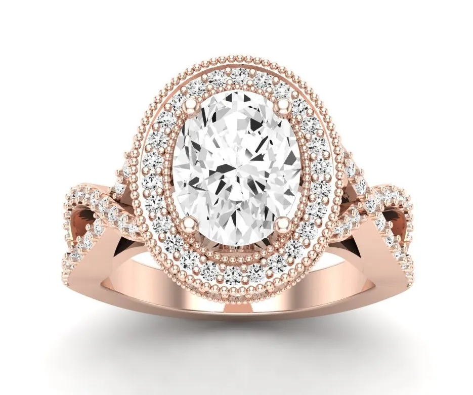 Clover - Oval Moissanite Engagement Ring