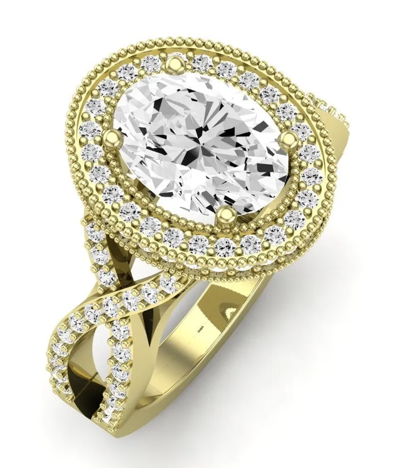 Clover - Oval Moissanite Engagement Ring