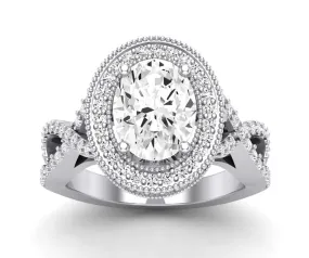Clover - Oval Moissanite Engagement Ring